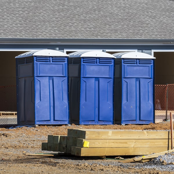 how can i report damages or issues with the porta potties during my rental period in Laughlin